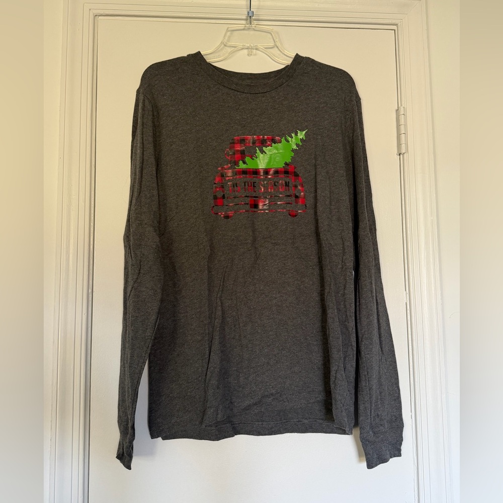 Custom Christmas Red Truck Long Sleeve Shirt “‘Tis The Season”